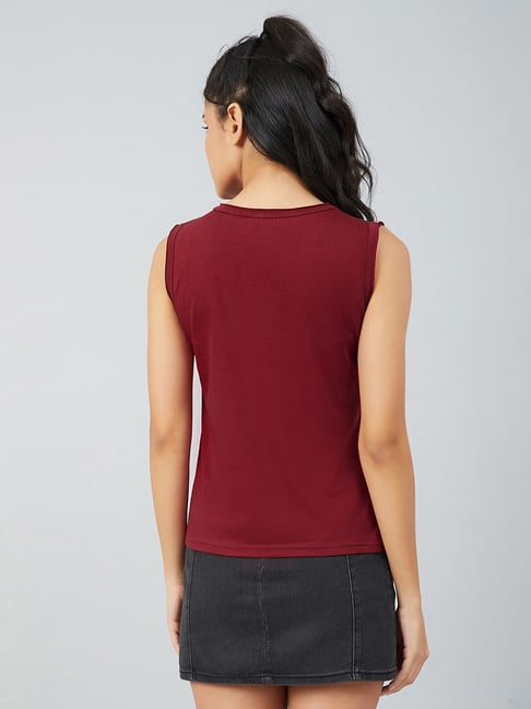 Buy Maroon Shirts for Women by CHIMPAAANZEE Online