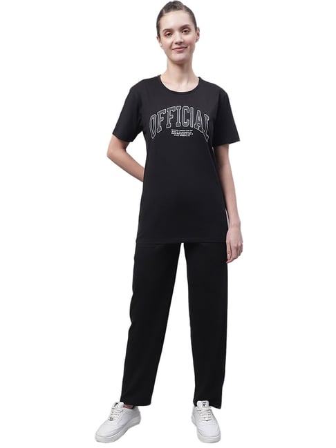 Vimal Jonney Black Printed T-Shirt With Trackpants-picture-25