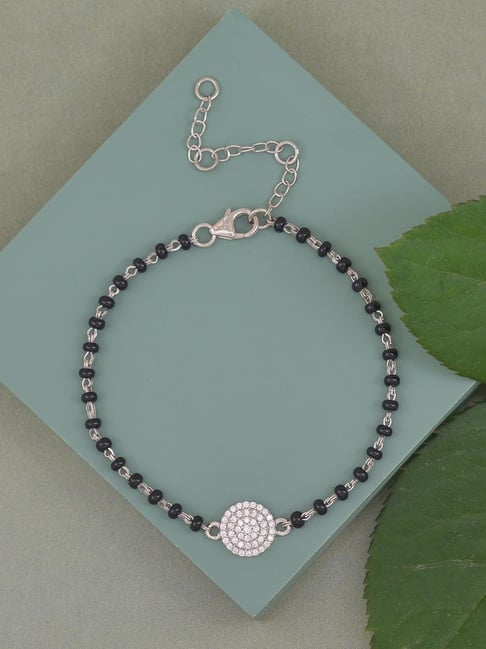 Ornate Jewels Sterling Silver AAA Grade American Diamond Mangalsutra  Bracelet for Women