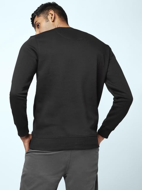 Urban Ranger by Pantaloons Grey & Black Regular Fit Colour Block Sweatshirt