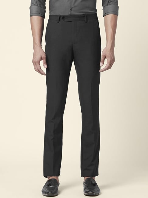 Buy Black Slim Fit Trousers With Stretch  W32 L29  Formal trousers  Tu