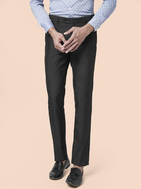 Buy Black Trousers & Pants for Men by Richard Parker by Pantaloons Online |  Ajio.com