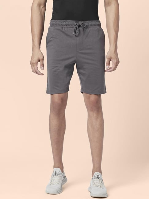 Ajile By Pantaloons Grey Slim Fit Shorts-picture-33