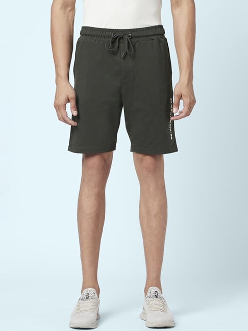 Ajile By Pantaloons Olive Slim Fit Shorts-picture-19