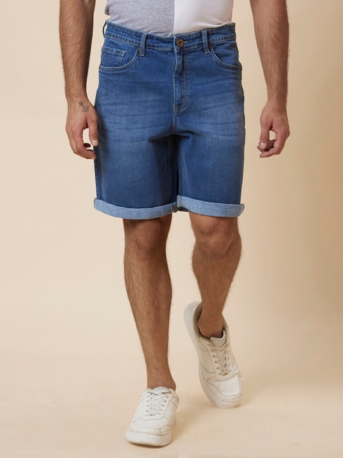 Mens Jeans Straight Slim Short Casual Pants Ripped Skinny Denim Shorts  Trousers | eBay