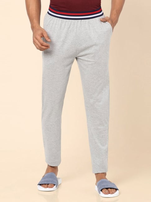 Ajile By Pantaloons Light Grey Melange Cotton Regular Fit Lounge Pants-picture-21