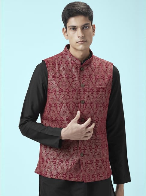 Buy Hangup Multicoloured Floral Print Nehru Jacket - Nehru Jackets for Men  6958778 | Myntra