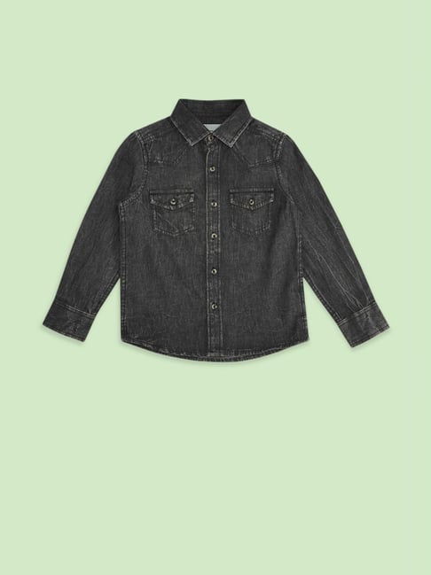 Pantaloons Junior Grey Cotton Regular Fit Full Sleeves Shirt-picture-37