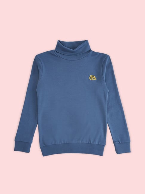 Pantaloons Junior Blue Cotton Regular Fit Full Sleeves Sweatshirt-picture-48