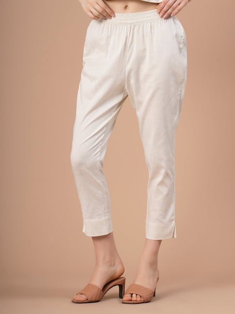 Buy Women High Waisted Pants, Wide Leg Pants, Formal Pants, White Pants,  Official Meeting Trousers Online in India - Etsy