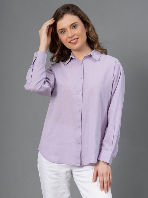 Mode by Red Tape Lilac Shirt Price in India