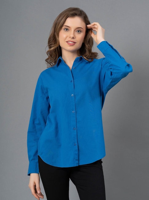 Mode by Red Tape Royal Blue Shirt Price in India