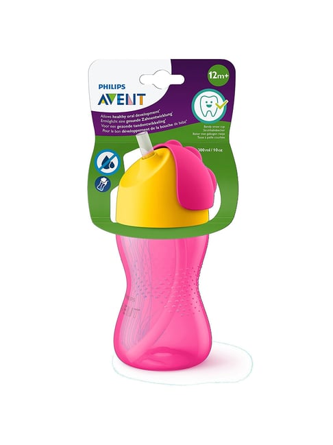 Philips Avent My Bendy Straw Cup With Capacity of 300 ml (Pink)