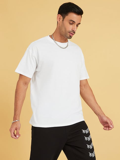 Styli Solid Oversized Pure Cotton T-Shirt-picture-32