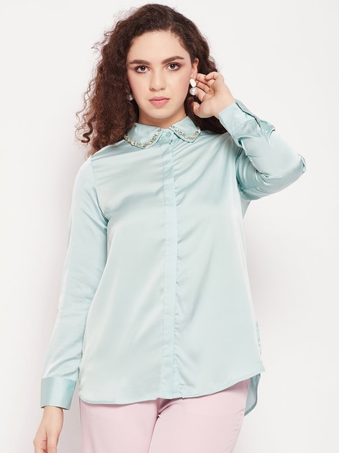 Camla by MADAME Green Embellished Shirt Price in India