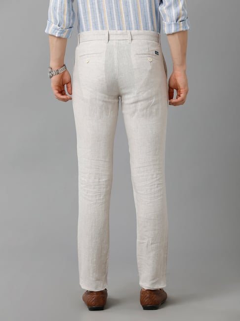 Mens white linen on sale pants slim fit