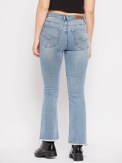 Camla by MADAME Ice Blue Straight Fit Mid Rise Jeans