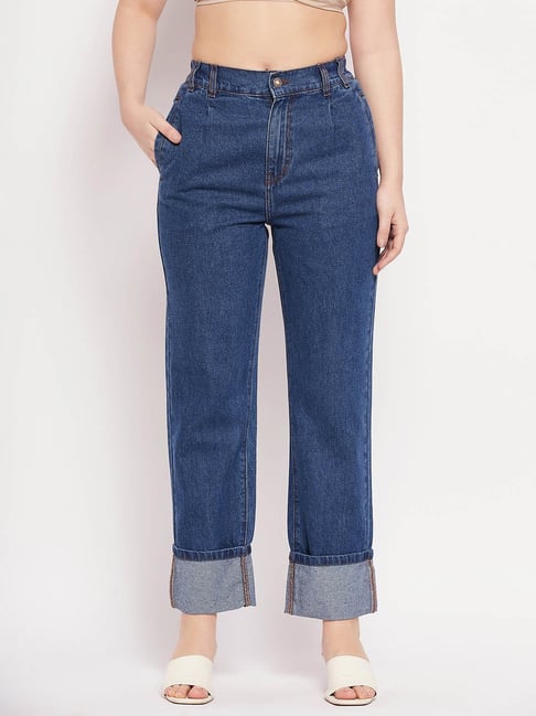 MADAME Blue Flared Fit Mid Rise Jeans