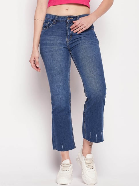 Where can I find a good pair of mid rise wide leg dark wash jeans