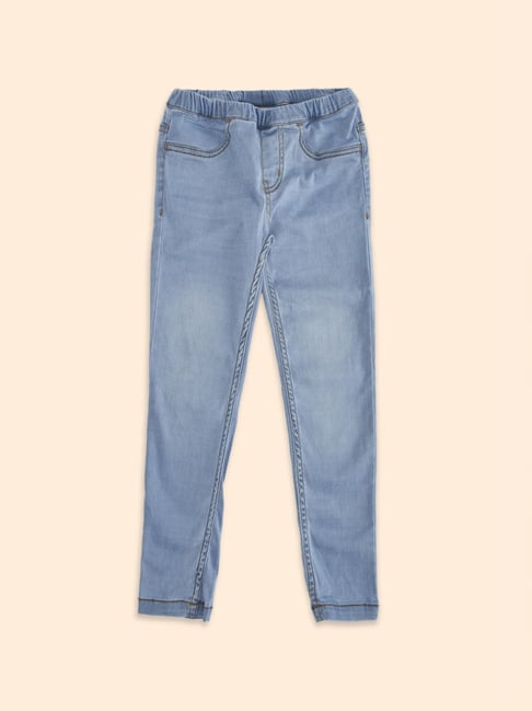 Buy HOP Baby Blue Jogger-Style Jeans from Westside