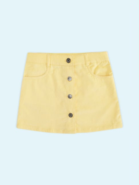 Colored Denim Elastic Waist Skirt *Mustard* FINAL SALE - The Klassy Girl  Boutique