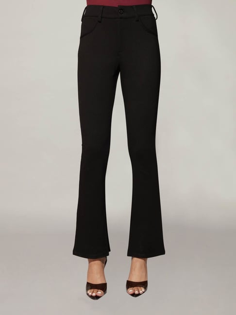 Black Flare Stretch Dress Pants · Filly Flair