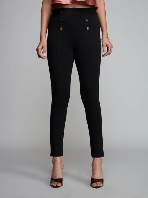 Twenty Dresses Black High Waist Ankle Length Jeggings