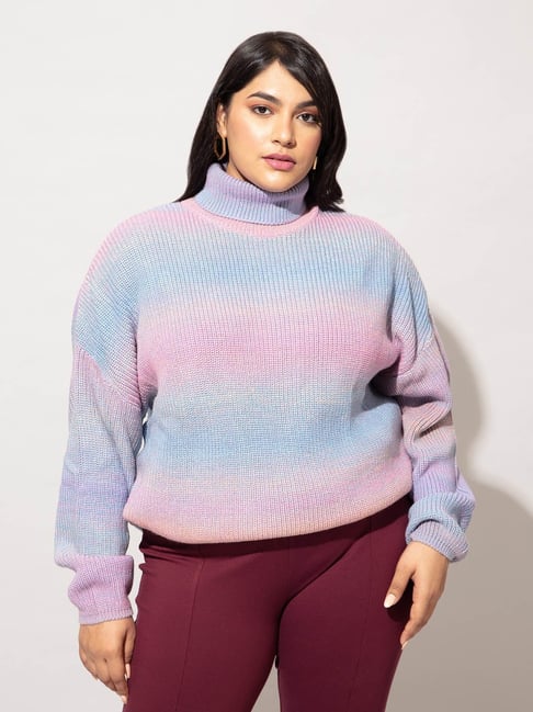 Twenty Dresses Multicolor Tie Dye Turtle Neck Sweater