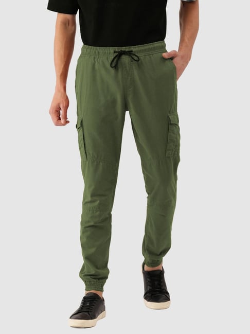 Olive cheap cargo joggers