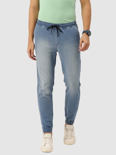 IVOC Light Blue Regular Fit Jogger Jeans