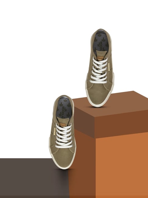 Woodland Men's Olive Casual Sneakers