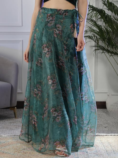 Buy INDYA Floral Georgette Regular Fit Women's Lehenga Skirt | Shoppers Stop