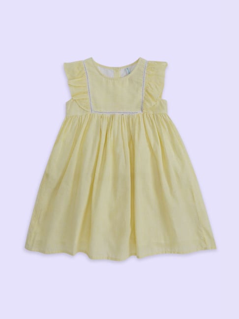 Cotton Dress Yellow Dress Juniors Pantaloons Junior Yellow Cotton