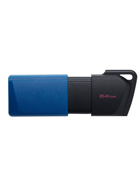 [For AU Small Finance Bank Cards] Kingston Data Traveler Exodia M 64GB USB-A Flash Drive USB 3.2 Gen 1 – Pack of 2 (Blue & Black)
