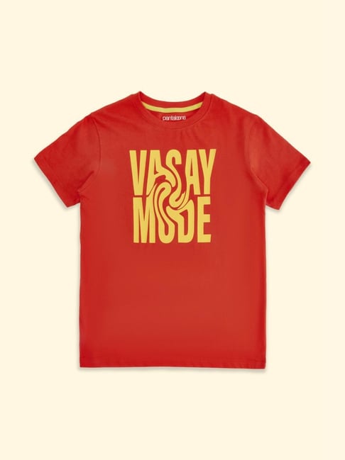 Pantaloons Junior Red Cotton Printed T-Shirt-picture-35