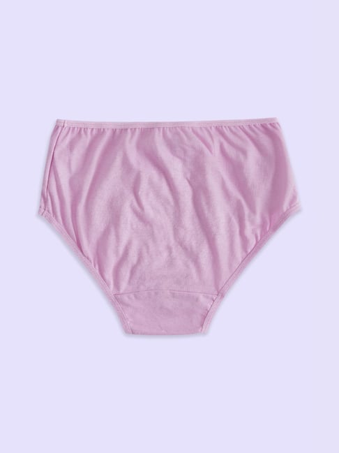 Pantaloons Junior Lilac Cotton Printed Panty (Pack of 3)