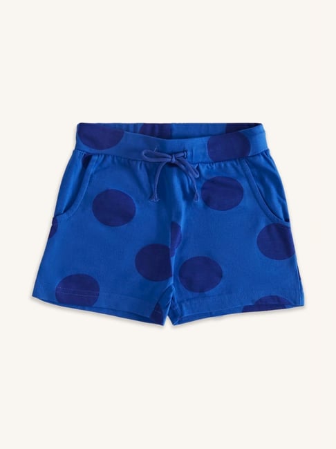 Pantaloons Junior Blue Cotton Printed Shorts