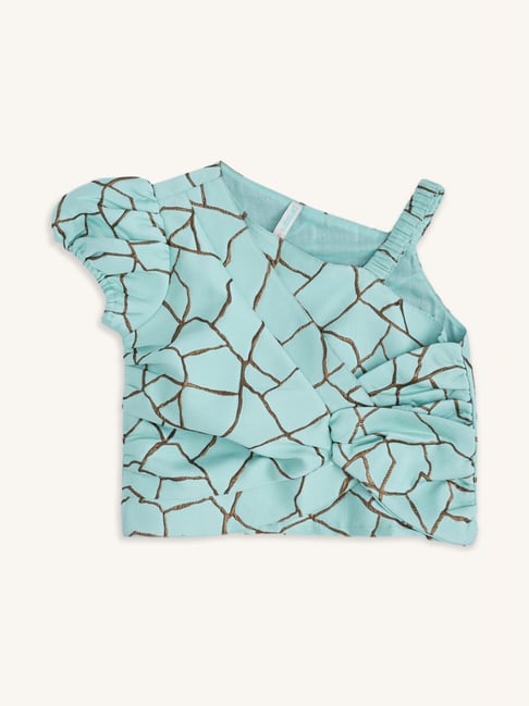 Pantaloons Junior Mint Green Cotton Printed Top-picture-34