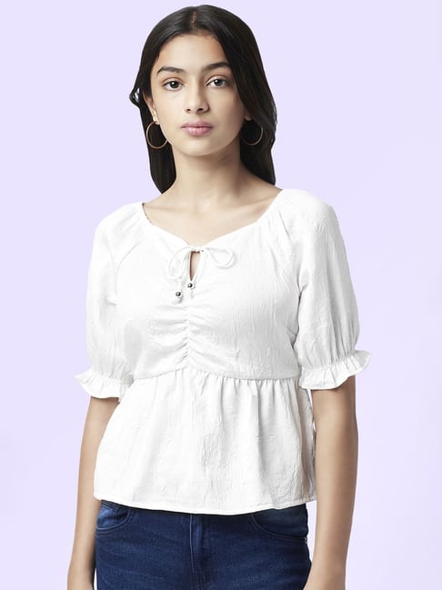 Coolsters by Pantaloons Kids White Cotton Self Pattern Top-picture-30