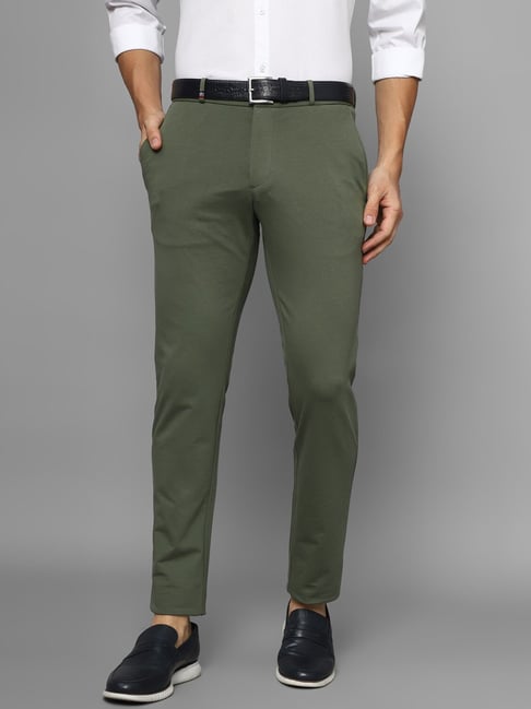 Buy Louis Philippe Sport Louis Philippe Sport Green Cotton Regular Fit  Trousers at Redfynd