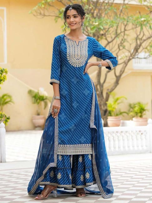 Long kurta sharara on sale suit