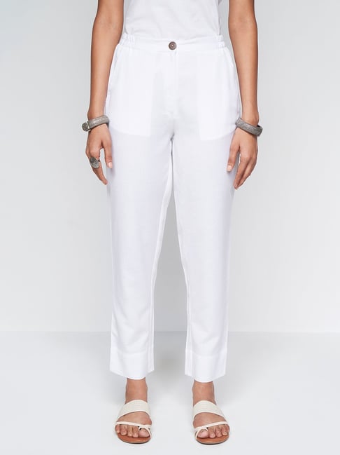 Buy Global Desi White Pants for Womens Online  Tata CLiQ