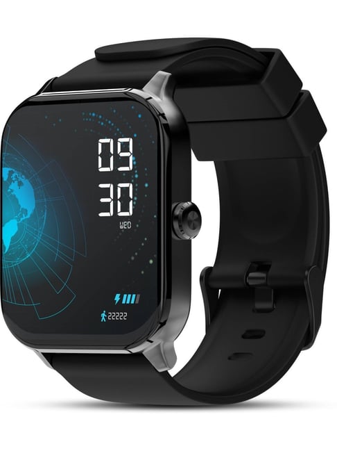 beatXP Marv 1.85 Inch Hd Screen Ultra Thin Bezel Calling Ai Voice Assistant Smartwatch (Black Strap)