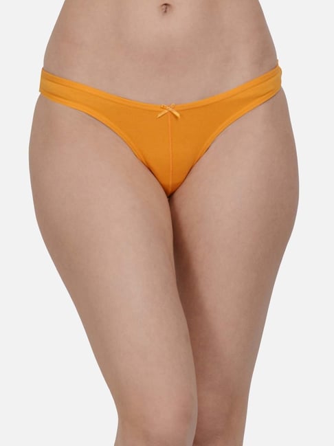 mod & shy Yellow Cotton Thong-picture-23