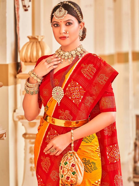 Buy Red Tussar Silk Embroidered Floral Round Net Saree With Blouse For  Women by Suruchi Parakh Online at Aza Fashions.