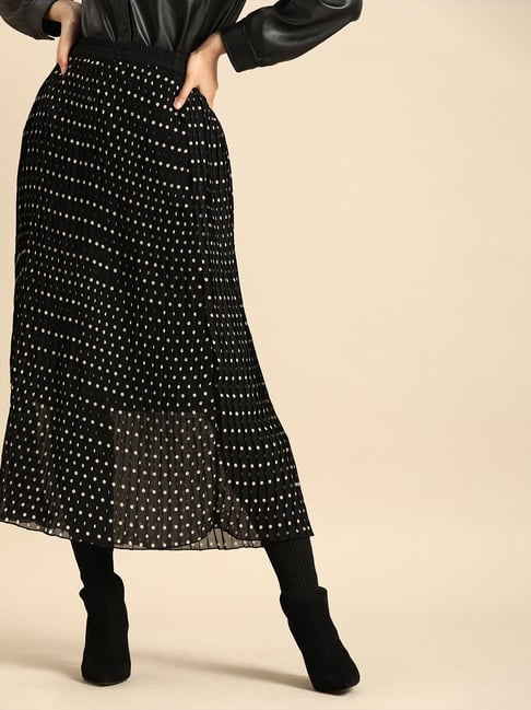 DODO & MOA Black Printed Skirt