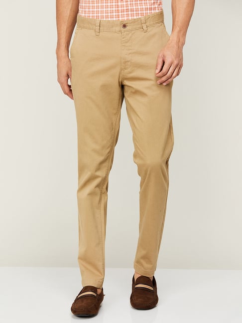 Buy CODE By Lifestyle Grey Flexi Waist Regular Fit Formal Trousers -  Trousers for Men 1140493 | Myntra