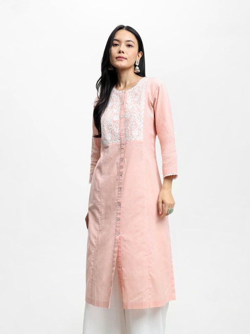 Buy Utsa by Westside Pink Floral Printed Kurta for Online @ Tata CLiQ