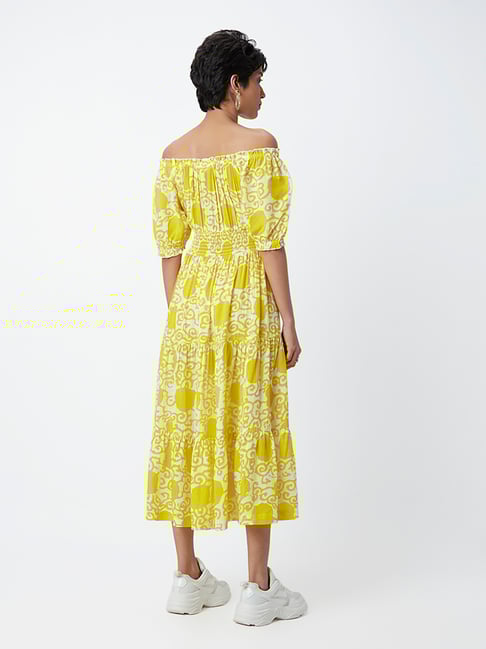 Bombay Paisley by Westside Yellow Printed Tiered DressBombay Paisley