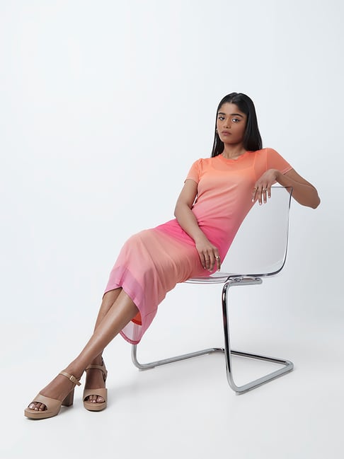 open lace back dress Elaina Knit Maxi Dress main image 1